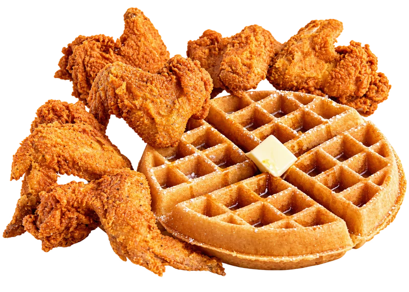 Waffle & 6 Wings
